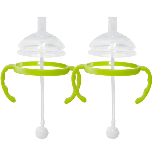 Straw Transition Cup Kit for Comotomo Baby Bottles | Conversion Kit Fits 5 Ounce and 8 Ounce Bottles | Soft, Silicone Straw Top Bottle Nipple & We...