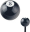 Dewhel 2 1/4" 8 Ball Billiard Round 3 4 5 6 Speed Black Shift Knob 3/8"-16 For Hurst Chrome Shifter Sticks...