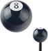 Dewhel 2 1/4" 8 Ball Billiard Round 3 4 5 6 Speed Black Shift Knob 3/8"-16 For Hurst Chrome Shifter Sticks...