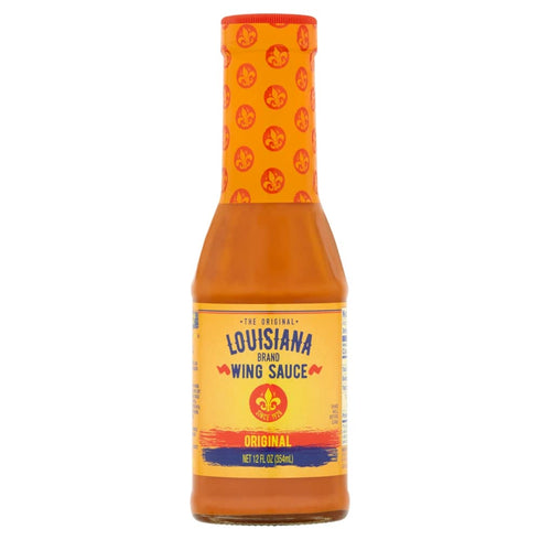 Louisiana Brand The Original Wing Sauce, Added Hot & Spicy Flavor for Wings, 23 Servings Per Bottle, Kosher Wing Sauce 12 FL OZ Glass Bottle (Pack...