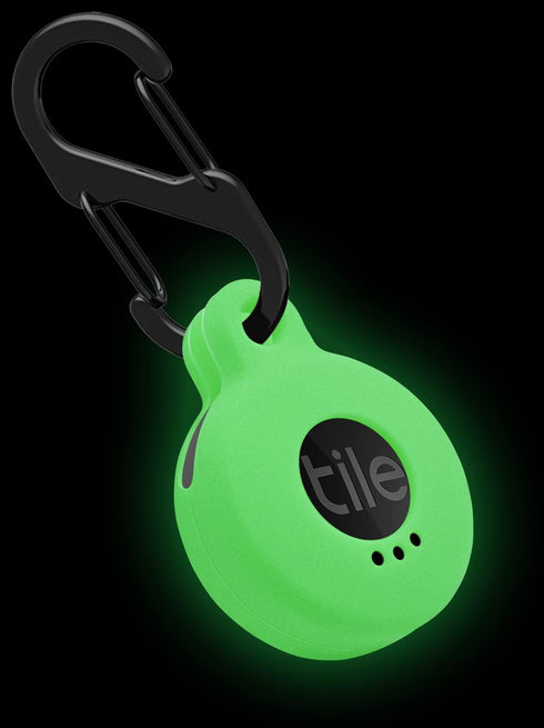 Geiomoo Silicone Case Compatible with Tile Sticker 2022, Protective Cover with Carabiner (Luminous Green)...