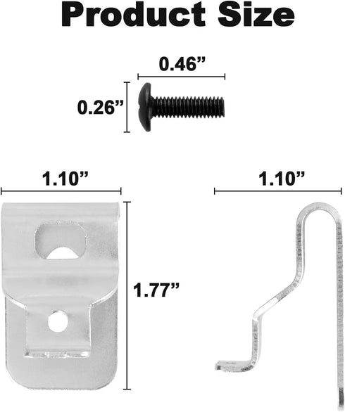 Belt Clips for Dewalt, 6pcs 304 Stainless SteelDrill Tool Clips Hook Kit with Screws for Dewalt N268241 Fit for 20V Power Tools DCD980 DCD985 DCD9...