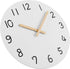 Plumeet 10'' Wooden Wall Clock Small Frameless Clocks with Silent Quartz Movement - Modern Style Village Wall Clocks Decorative Home Kitchen - Bat...