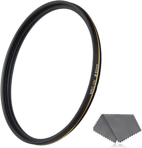 82mm UV Protective Filter, 16-Layer Multi-Resistant Nano Coated, Ultra Slim, German Optics, Weather-Sealed, HD Clear Glass Ultra Violet Filter, Ca...