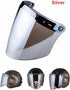VCOROS Universal 3-Snap Flip Up Visor Shield Lens for Retro Open Face Motorcycle Helmet(Chrome Silver)...