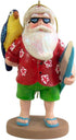 Santa with Parrot and Surfboard Ornament 3 3/4 Inch...