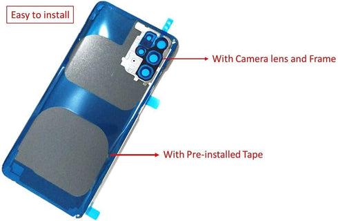 Galaxy S20 Plus Back Glass Replacement Back Cover Glass Housing Door with Camera Lens and Pre-Installed Tape for Samsung Galaxy S20 Plus S20+ with...