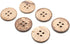 CRAFTMEMORE 4 Holes Coconut Shell Button for Linen Shirt Buttons, Arts, Crafts, Garment Sewing B89 (20mm, 12pcs)...