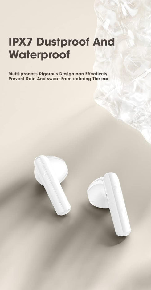 in-Ear Wireless Bluetooth 5.1 Headphones, Earbuds IPX7 Waterproof with Microphone Rechargeable USB C Case with Round LCD Display for Smartphones A...