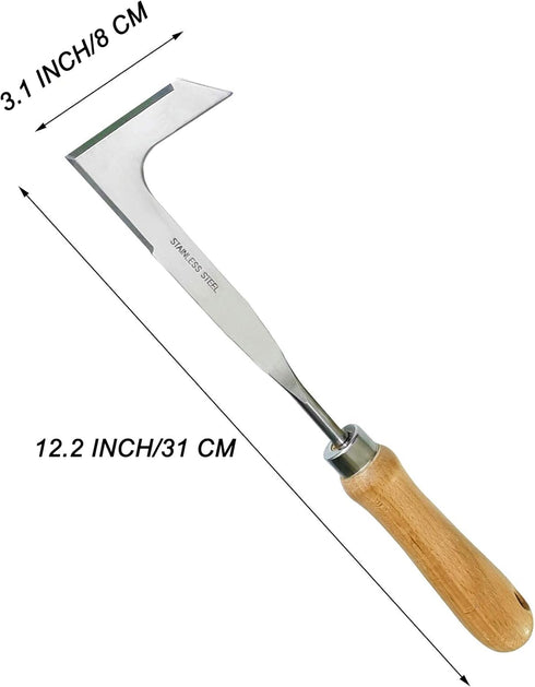 Crack Weeder Crevice Weeding Tool Patio Weeder L-Shape Patio Knife Lawn Yard Gardening Tool...