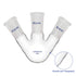 Glass 50ml 3 Neck Round Bottom Flask RBF, with 24/40 Center and Side Standard Taper Outer Joint, 50ml...
