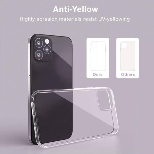 Astra Case for Iphone 14 Pro Max Crystal Clear 6.7 inch, Non-Yellowing, Anti-scratch, Slim Fit, Non-slip Bumper Protective Shockproof Cover (Pack ...