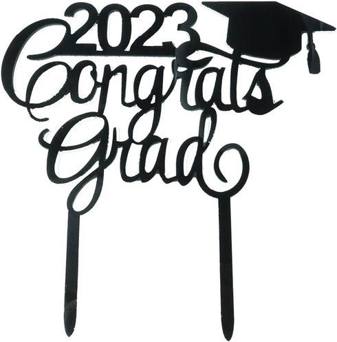 Awyjcas 2023 Congrats Grad Cake Topper - Class of 2023 Graduate Party Decorations Supplies - High School Graduation, College Graduate Cake Topper ...