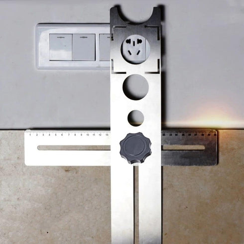 Ceramic Tile Hole Locator, Adjustable Universal Tile Marble Glass Ceramic Floor Drilling Hole Tools Hole Opener Locator Position Ruler Puncher...