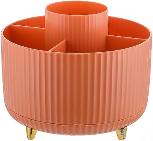Desk Pencil Pen Holder, 5 Slots 360°Degree Rotating Pencil Pen Organizers for Desk, Desktop Storage Stationery Supplies Pencil Cup Pot for Office ...