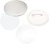 PATIKIL 2.26inch Button Parts, Blank Button Making Supplies,50Pcs Round Badge Parts DIY Pin Maker Kit for Button Maker Machine with Metal Cover Pl...