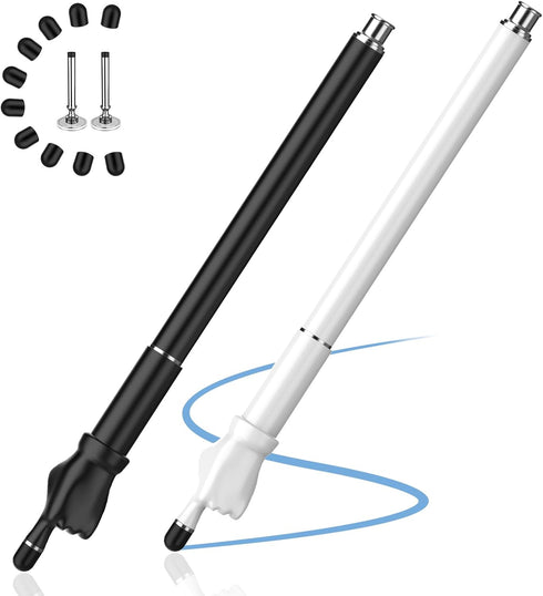 MEKO Fingertip Stylus Pens for Touch Screens, 2-in-1 High Sensitivity Universal Capacitive Stylus for iPhone/iPad/Android/Tablet/Samsung/Smartphon...