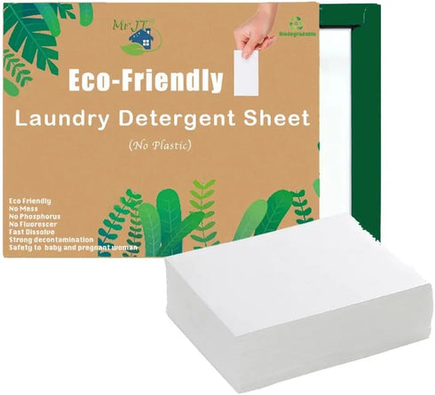Laundry Detergent Sheets - 30 Pack Instant Laundry Detergent Strips - Plastic Free Clean Concentrated Laundry Sheets - Disposable, Sustainable She...