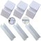 6pcs Fence Reinforcement Groove Durable Practical U Shape Portable Reinforcement Groove and Support Feet for Pet Gate, Pet Gate Plastic Support Fe...