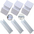 6pcs Fence Reinforcement Groove Durable Practical U Shape Portable Reinforcement Groove and Support Feet for Pet Gate, Pet Gate Plastic Support Fe...
