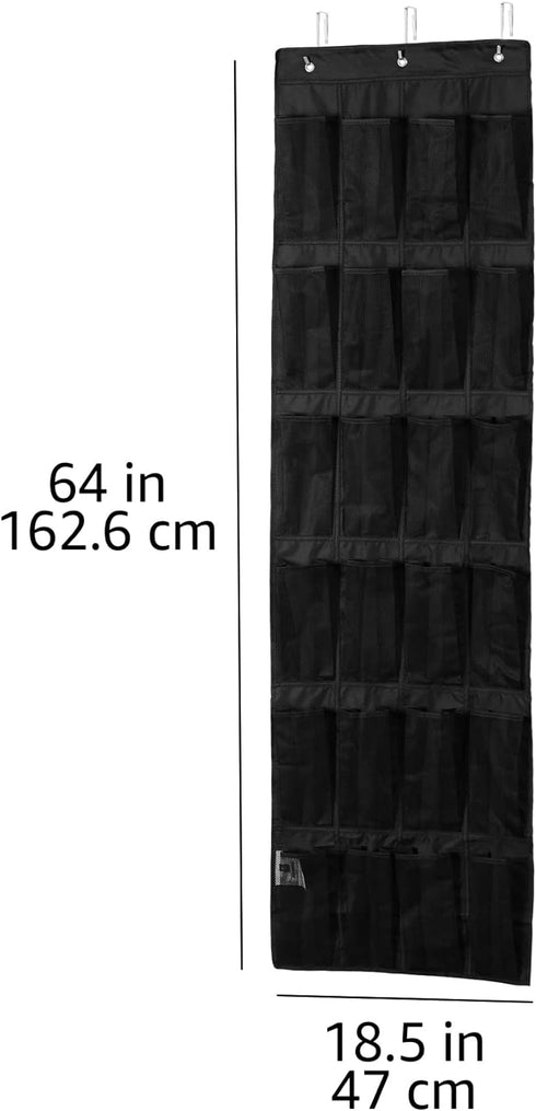 Amazon Basics Over the Door Organizer with 24 Pockets - Black...