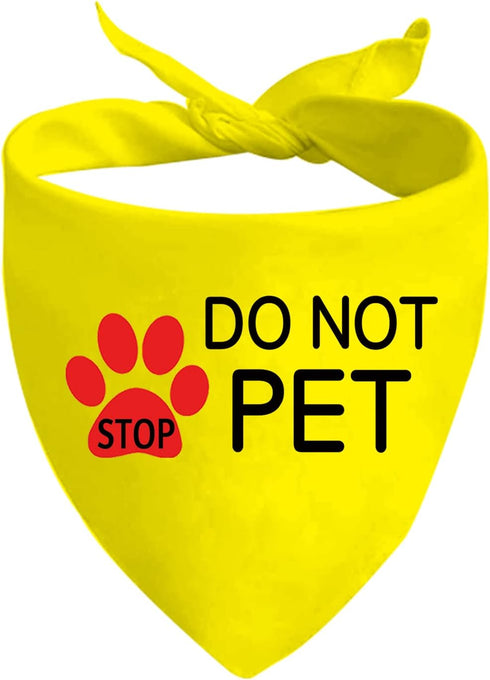 JXGZSO 1 Piece Stop Dot Not Pet/Stop No Touch No Talk/Stop Do Not Distract Dog Bandana (DO NOT PET Y D)...