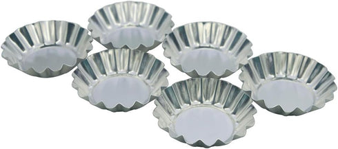 MYStar 3.15" (8 cm) Fluted Design Round Shape Non-stick Aluminum Tart Mold, Mini Pie Tin, Tartlet Pan, set of 20...