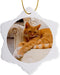3D Rose Happy Orange Tabby Cat Relaxing On Fancy Armchair Snowflake Ornament, 3"...