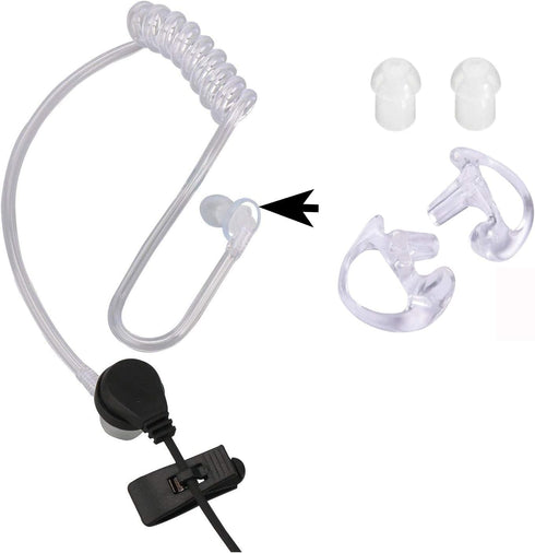 Two Way Radio Earpiece Noise Canceling Transparent Security Headphones Walkie Talkie Earphone with PTT/VOX – Pair...