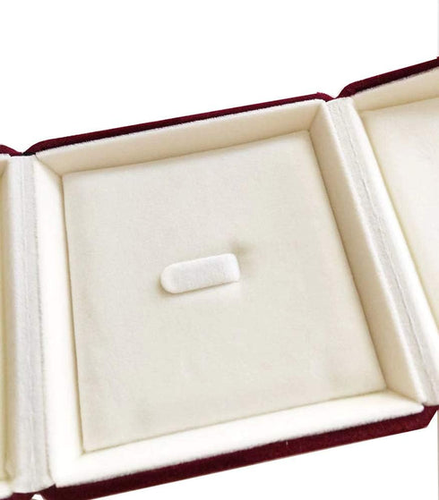 Dark Red Maroon Premium Quality Velvet Jewelry Box Present Case for Brooch Pin Wedding Birthday Present Packaging...