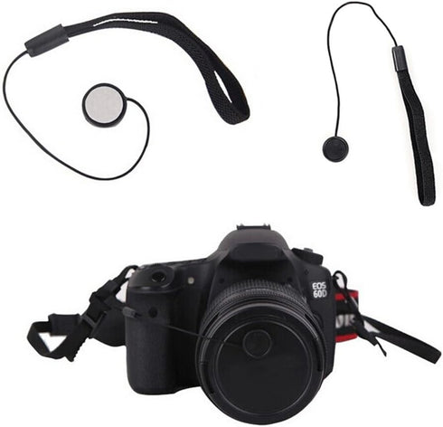 5 Pack Lens Cap Keeper SLR Camera Lens Cap Belt Holder Cover Cord Cable Anti-Lost Lanyard Strip Strap Rope String Universal for DSLR SLR Nikon/Son...
