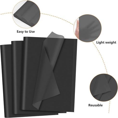 60 Sheets Black Tissue Paper for Packaging Gift Bags Decoration Wrapping Tissue Paper Bulk for DIY Art Crafts Birthday Wedding Halloween, 14 X 20 ...