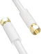 Postta Coaxial Cable(6 Feet) Triple Shielded Digital RG6 Antenna Cable with F-Male Connector Pin-White...