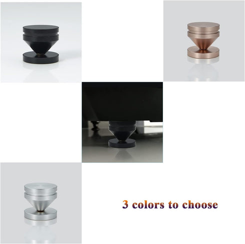 Speaker Spikes Floor Protectors 4pcs, Shockproof Speaker Isolation Stand Feet for HiFi Amplifier, Subwoofer, DAC Recorder, Turntable, Cone Base Pa...