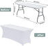 CWK 6FT Waterproof Stretch Spandex Table Cover for Rectangular Tables - Elastic Fitted Tablecloth for Folding Tables,Wrinkle Resistant Table Cloth...