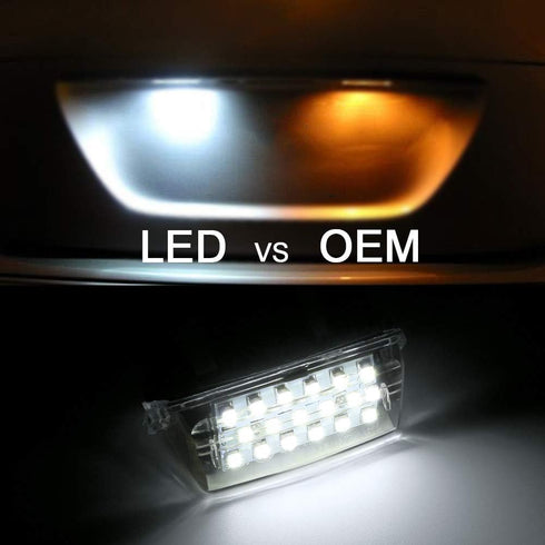 Gempro 2Pcs LED License Plate Light Lamp Assemly for Toyota Camry Yaris Highlander Prius C Avalon, Powered by 18SMD Xenon White LED Lights...