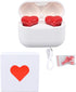 Dpofirs Wireless Earbuds, Heart Shaped Stylish Lightweight Noise Canceling Stereo in Ear Bluetooth Earphones, Includes Charging Case and 6 Ear Tip...