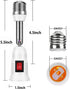 360 Degrees Adjustable E26 Socket Adapter with Independent Switch Control Light Bulb Socket, E26 Standard LED Bulbs 360 Degrees Adjustable 180 Deg...