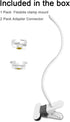 15.7 inches Baby Monitor Mount Compatible with HelloBaby HB65/HB6550/HB6550 pro/HB66/HB248,ANMEATE SM935E Baby Monitor Camera Flexible Clip Clamp ...