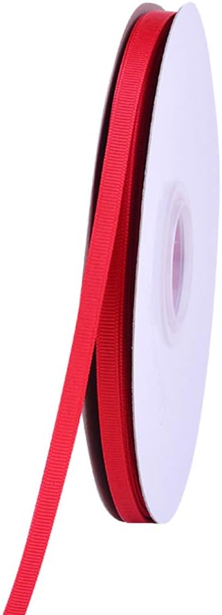 Ribest Red Grosgrain Ribbon, 1/4 Inch 50 Yards, Red Ribbon for Gift Wrapping Flower Bouquet Hair Bows Wedding Decoration...