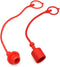 1/4 Hydraulic Coupler Dust Cap,ISO A Pioneer Style Male Female Hydraulic Quick Disconnects Port Plug Covers Fittings,Red Cap with Retention Ring K...