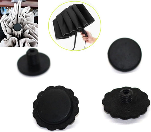 4 Set Portable Travel Umbrella Top Screw Cap Replacement 6mm + 8mm Thread End Stop Cover Stopper Tip with Waterproof Gasket for Mini Folding Compa...