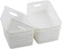 Farmoon 6 Packs White Plastic Organizing Basket, Small Pantry Storage Baskets...