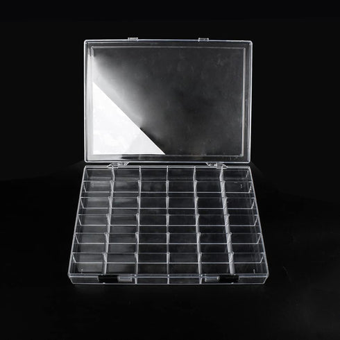 36 Grids Clear Plastic Organizer Box, Craft Storage Container for Beads Organizer, Art DIY, Crafts Jewelry Storage, Fishing Tackles, Rock Collecti...