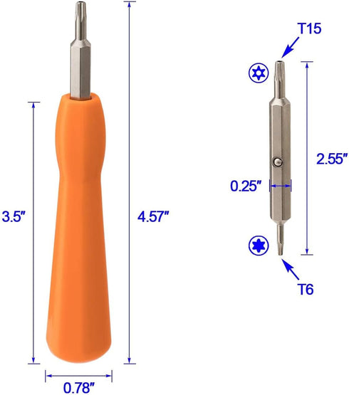 Doorbell Screwdriver Replacement, Doorbell Security Screws,T6 Screwdriver Fit Doorbell, 2nd Generation, Doorbell 2 / pro Doorbell 3 Doorbell 4 Doo...