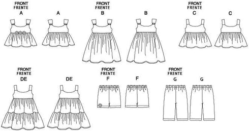 McCall's Patterns M6017 Toddlers'/Children's Tops, Dresses, Shorts and Pants, Size CF (4-5-6)...
