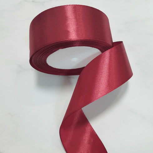 1-1/2 inch Satin Ribbon for Craft Gift Wrapping 25 Yards Silky Polyster Ribbon Roll for Handmade Hair Bow Wedding Party Decor Flower Bouquet,Burgu...
