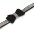 Dazzling Rhinestone Dog Collar with Soft Fabric and Crystal Bow Tie - Elegant and Glamorous Puppy Collars for Small Dogs with Leash in Black XXS...