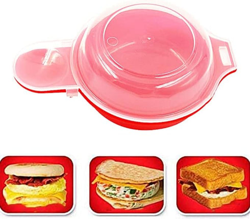Microwave Egg Muffin Breakfast Sandwich Cooker For Make Egg in 1 Minute...
