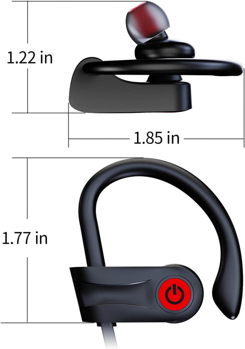Boean Bluetooth Headphones, Wireless Earbuds with 16 Hours Playtime Bluetooth 5.3 Wireless Headphones HD Deep Bass Stereo Sound Isolation IPX7 Wat...